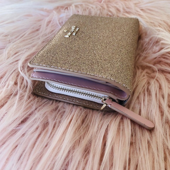 Kate Spade Joeley Medium bifold Wallet Rose Gold - Picture 2 of 8